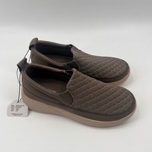 Staheekum Quilted Slip-On Shoes Womens 9 Taupe Mesh Loafers C91239822B NEW